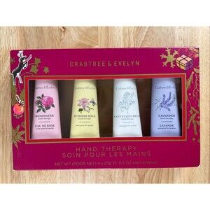 CRABTREE & EVELYN Hand Therapy Set 4 Rosewater Lavender Summer Hill Nantucket Br